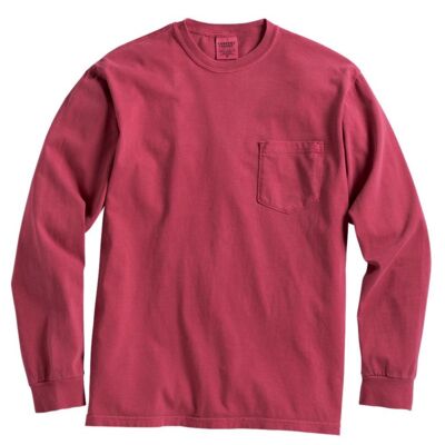 Unisex Garment-Dyed Heavyweight Long Sleeve Pocket T-Shirt Thumbnail