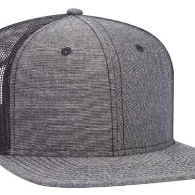  Panel Mid Profile Style Cotton Blend Chambray Snapback Thumbnail