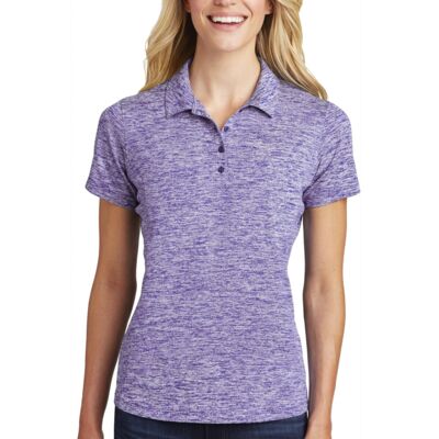 ® Ladies PosiCharge ® Electric Heather Polo Thumbnail